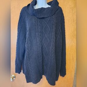 Cozy Black Cable Knit Sweater